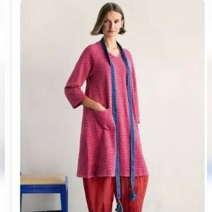 Gudrun Shoden striped organic cotton dress tunic sz M